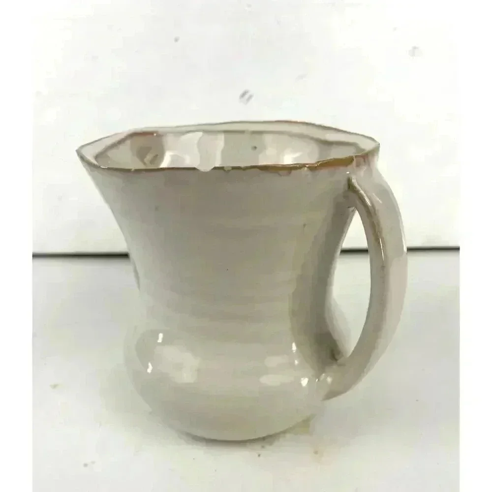 Small‎ Ceramic Vase Pottery With Handles Beige 5